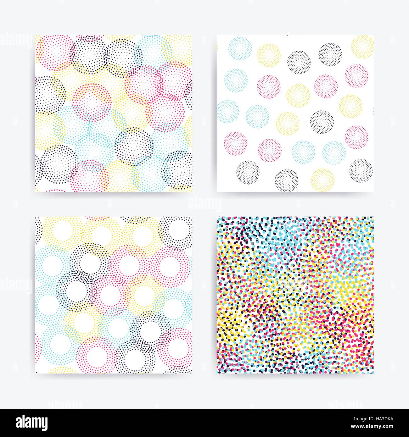 Color universal geometric seamless patterns set Stock Vector Image ...