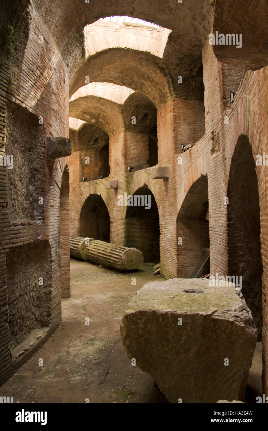 Neronian Flavian Amphitheatre, Roman ruins in Pozzuoli, Naples, Campania, Italy, Europe Stock Photo