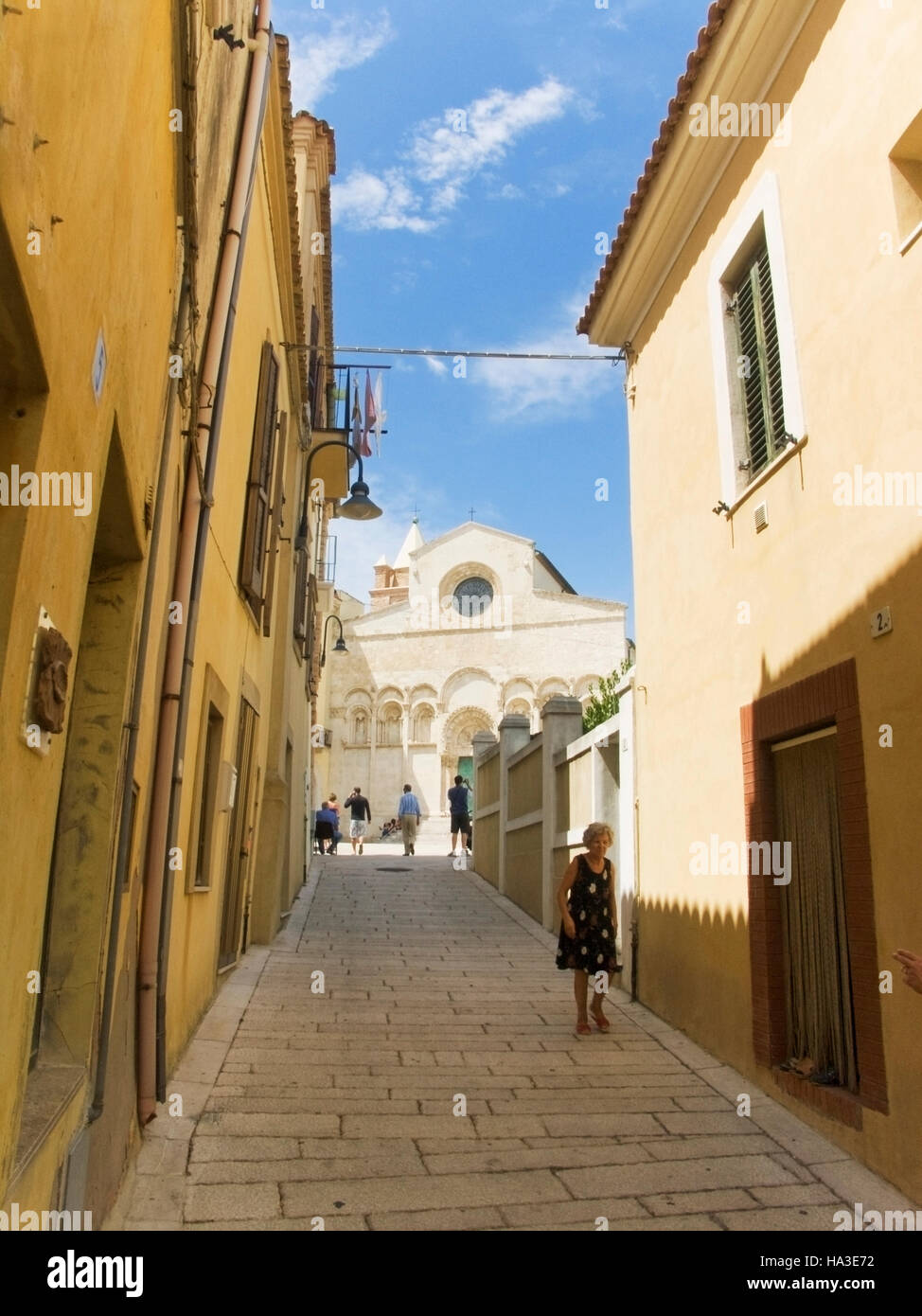 Old woman in a narrow cobbled street in Termoli, Campobasso, Molise, Italy,  Europe Stock Photo - Alamy