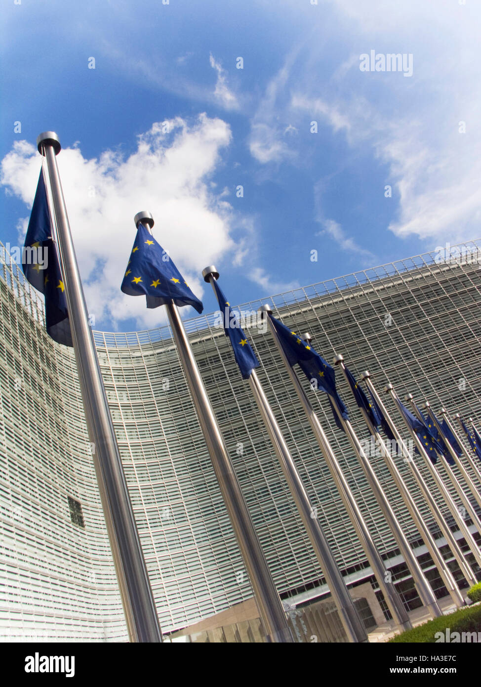 The Berlaymont Building, European Commission, by Lucien de Vestel in Brussels, Belgium, Europe Stock Photo
