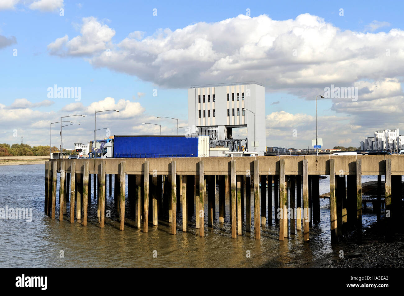 The Woolwich Ferry which has operated across the river Thames since the