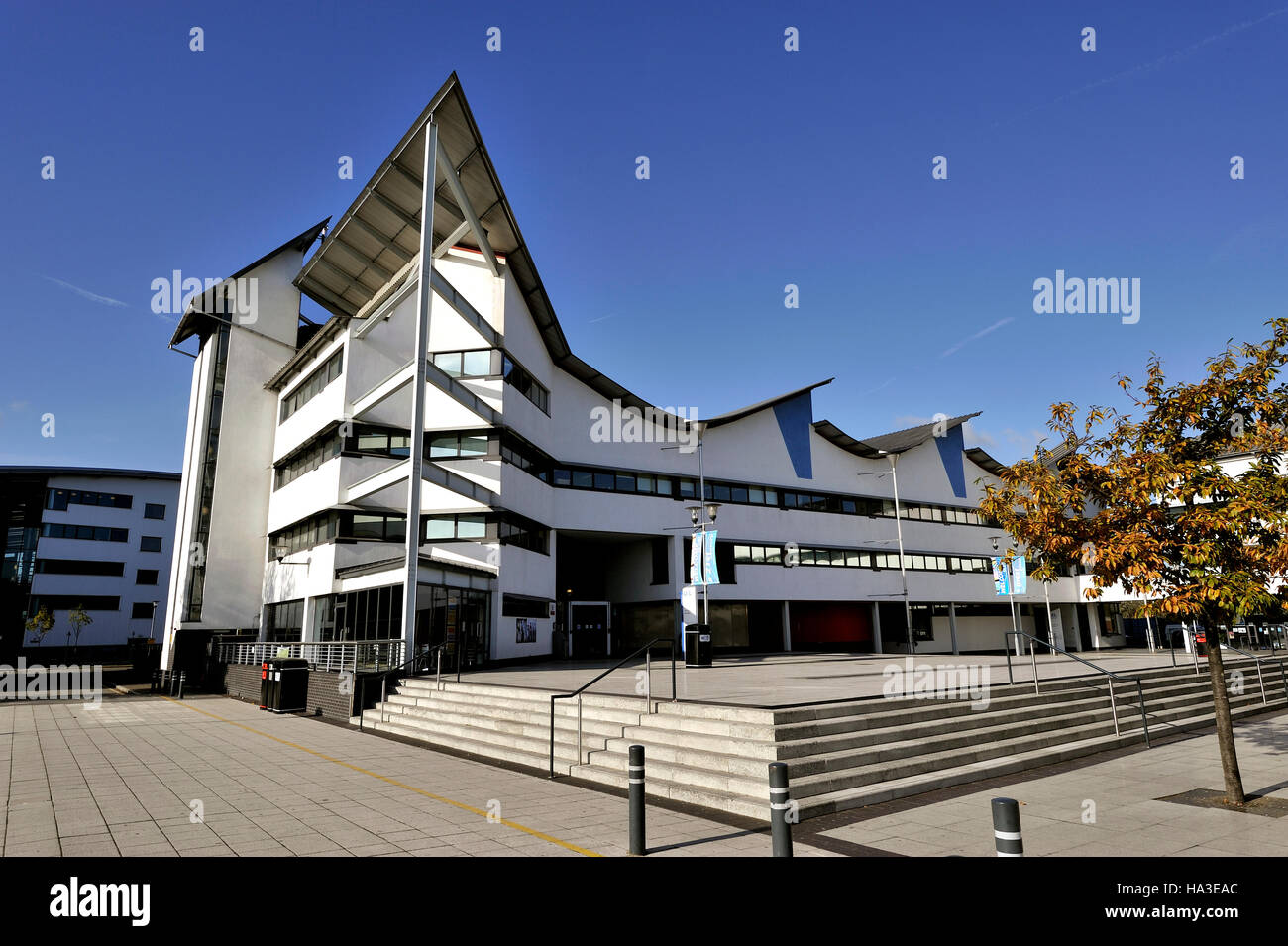 The University of East London Campus on the banks of The Old Royal Docks, London, United Kingdom, Europe Stock Photo
