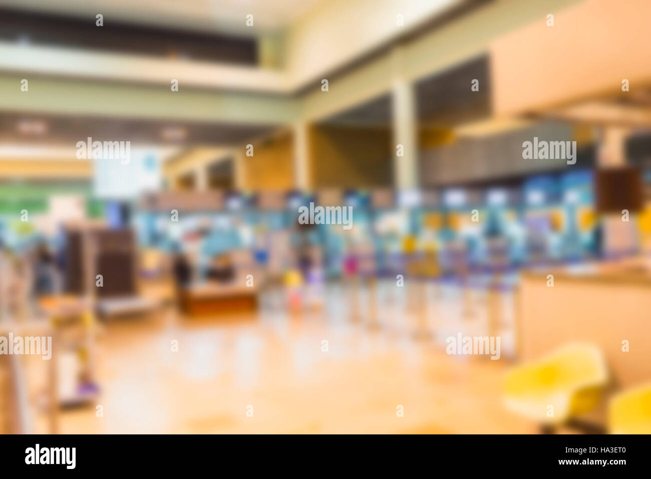 abstract blur of airport check-in counter - can use to display or montage on product Stock Photo
