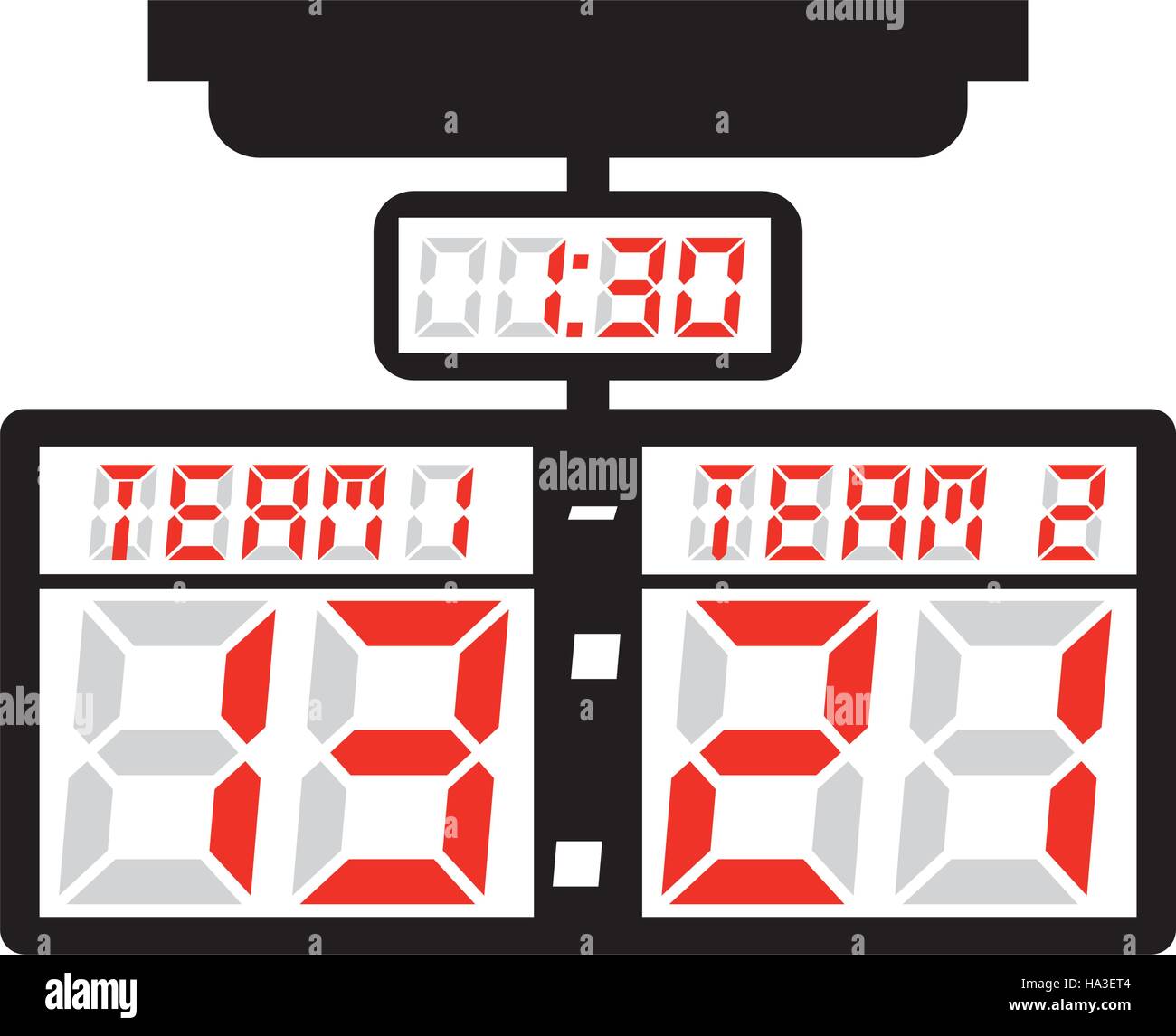 silhouette colorful with basketball timer vector illustration Stock