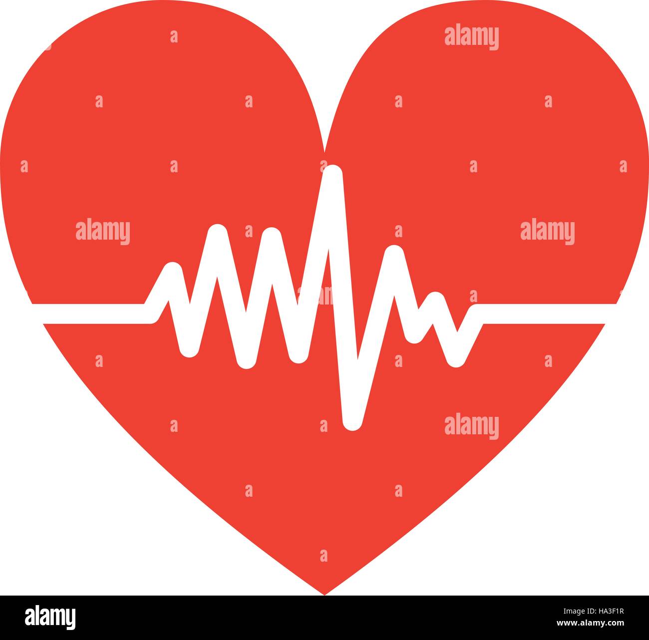 silhouette color heart beat pulse vector illustration Stock Vector ...