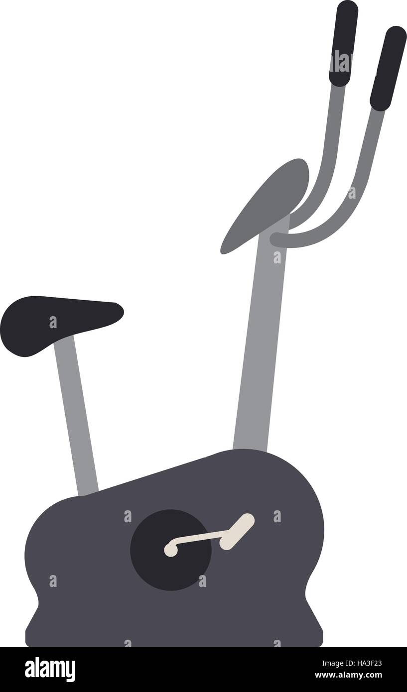 silhouette gray with spinning bike vector illustration Stock Vector