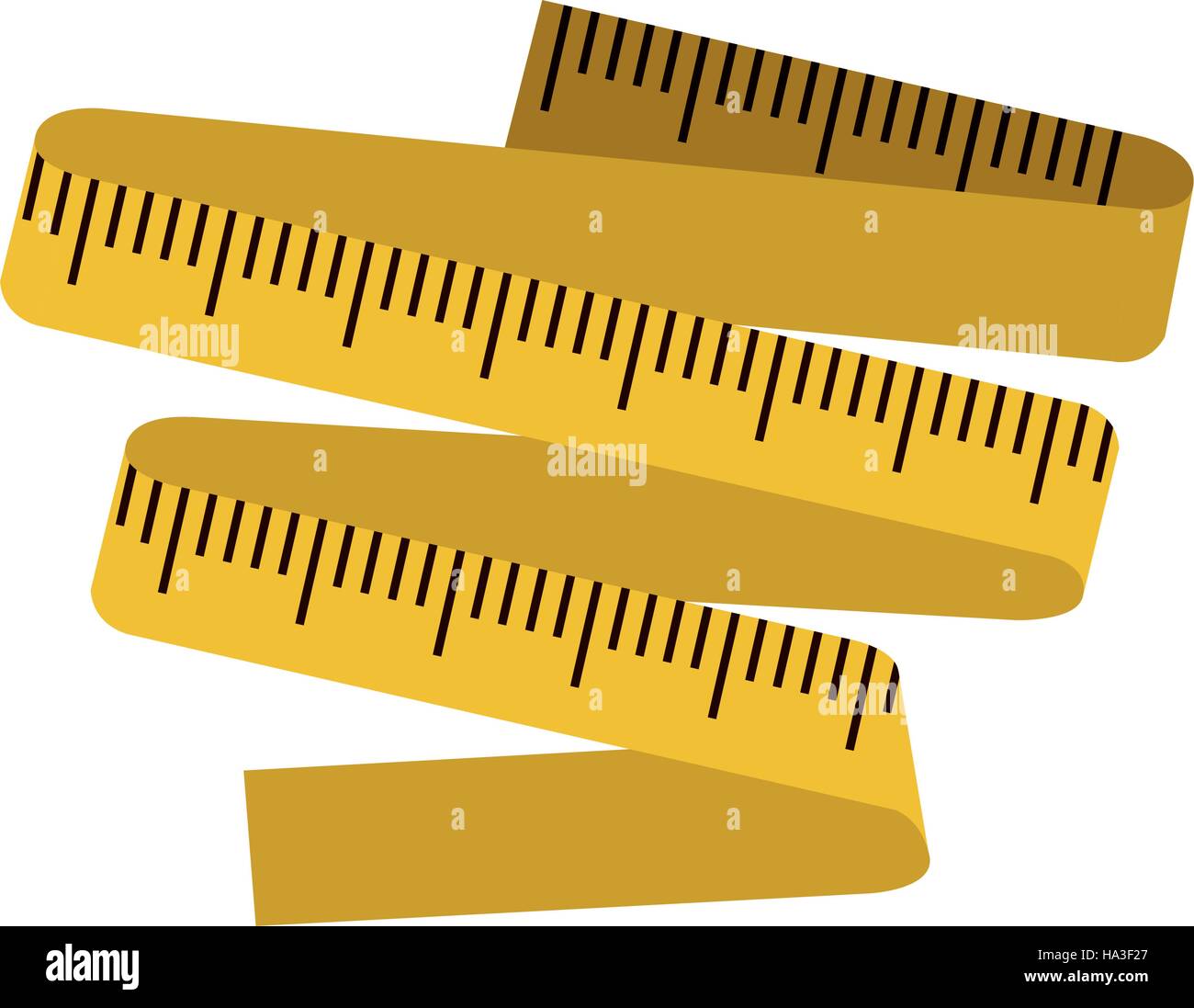 silhouette color with measuring tape vector illustration Stock Vector