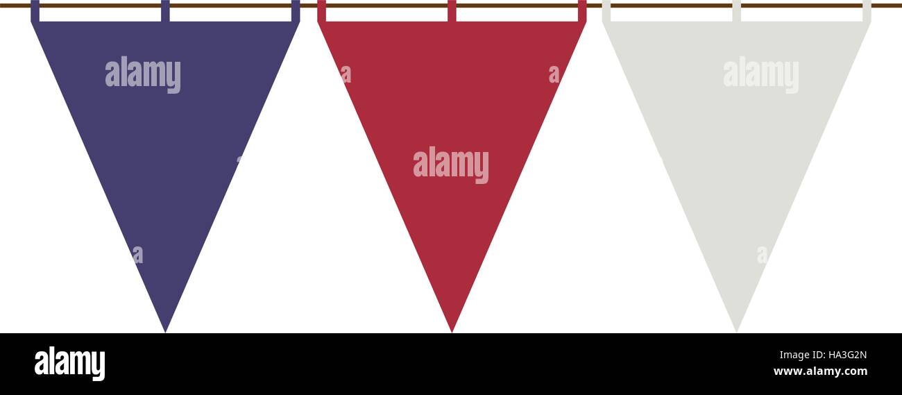 triangle festoon design in united states style vector illustration