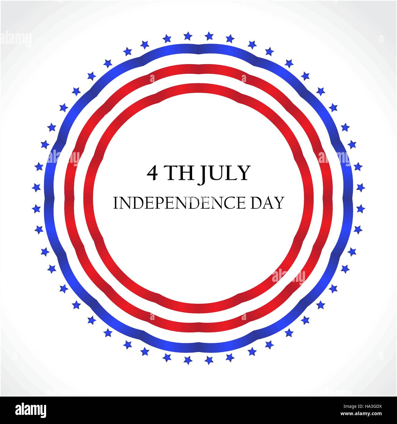 American Independence Day July 4th greeting card, invitation. Flag