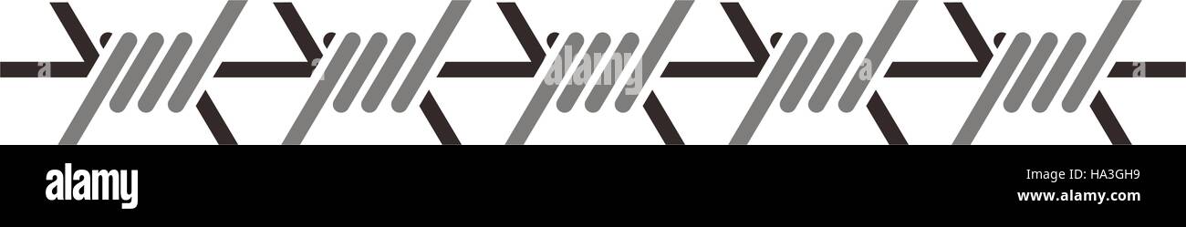 silhouette metallic barbed wire icon vector illustration Stock Vector ...