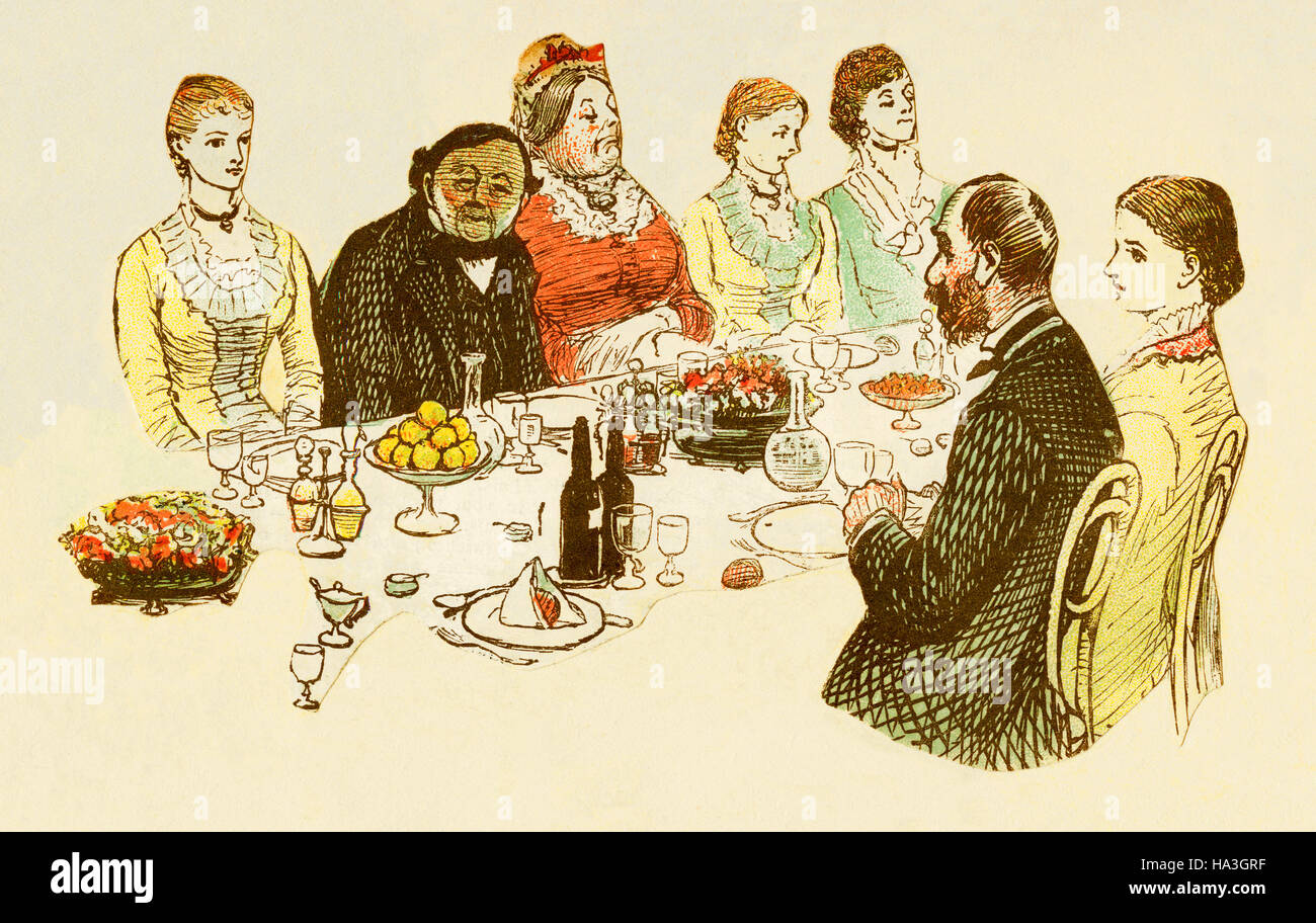 Victorian Men Dinner Table High Resolution Stock Photography And Images Alamy