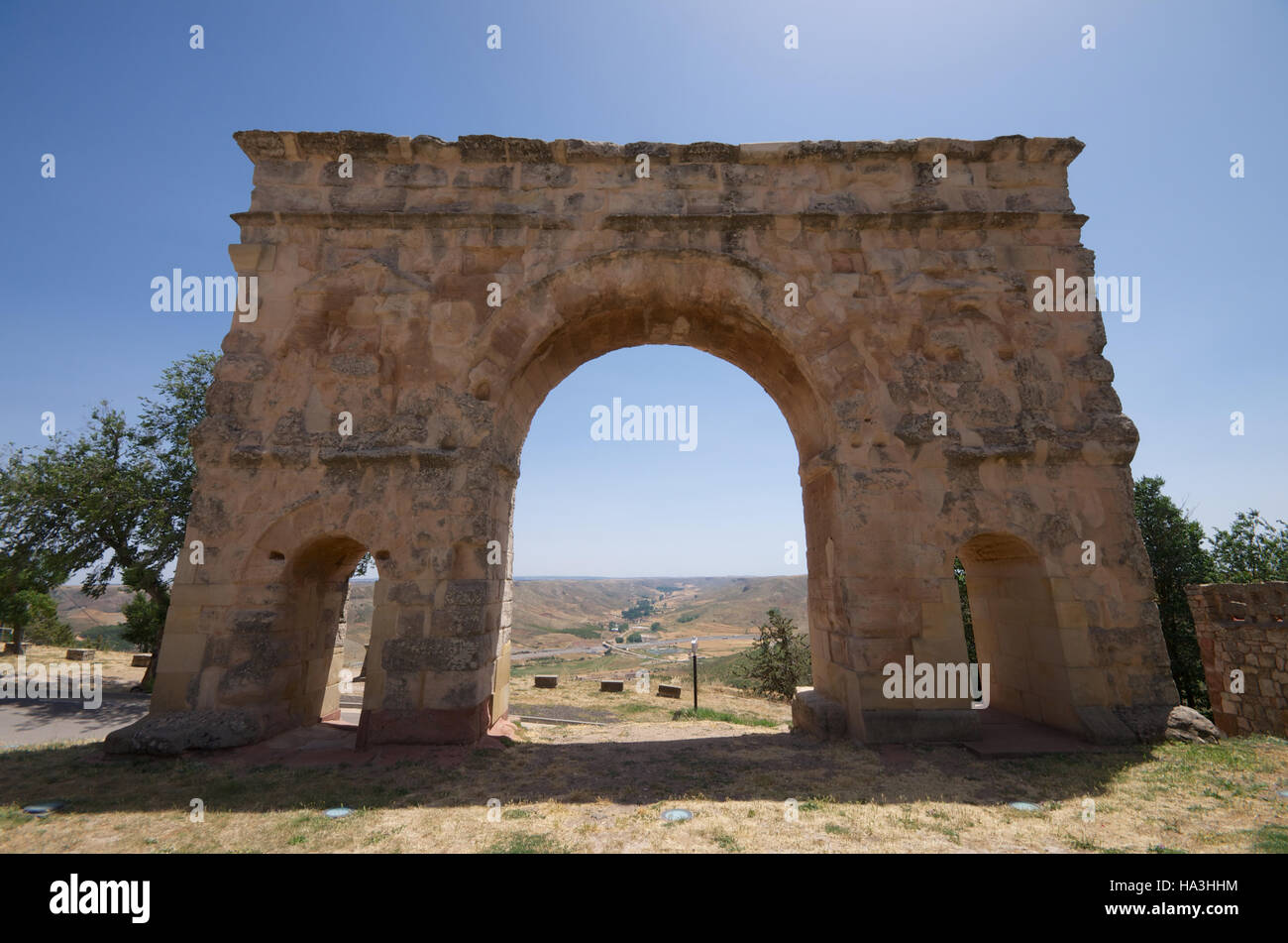 The Roman Arch of Medinaceli, Spain Stock Photo