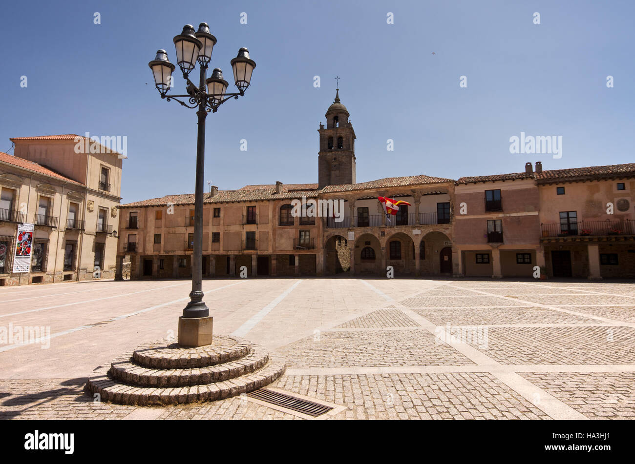 Plaza Mayor, Medinaceli, Spain Stock Photo