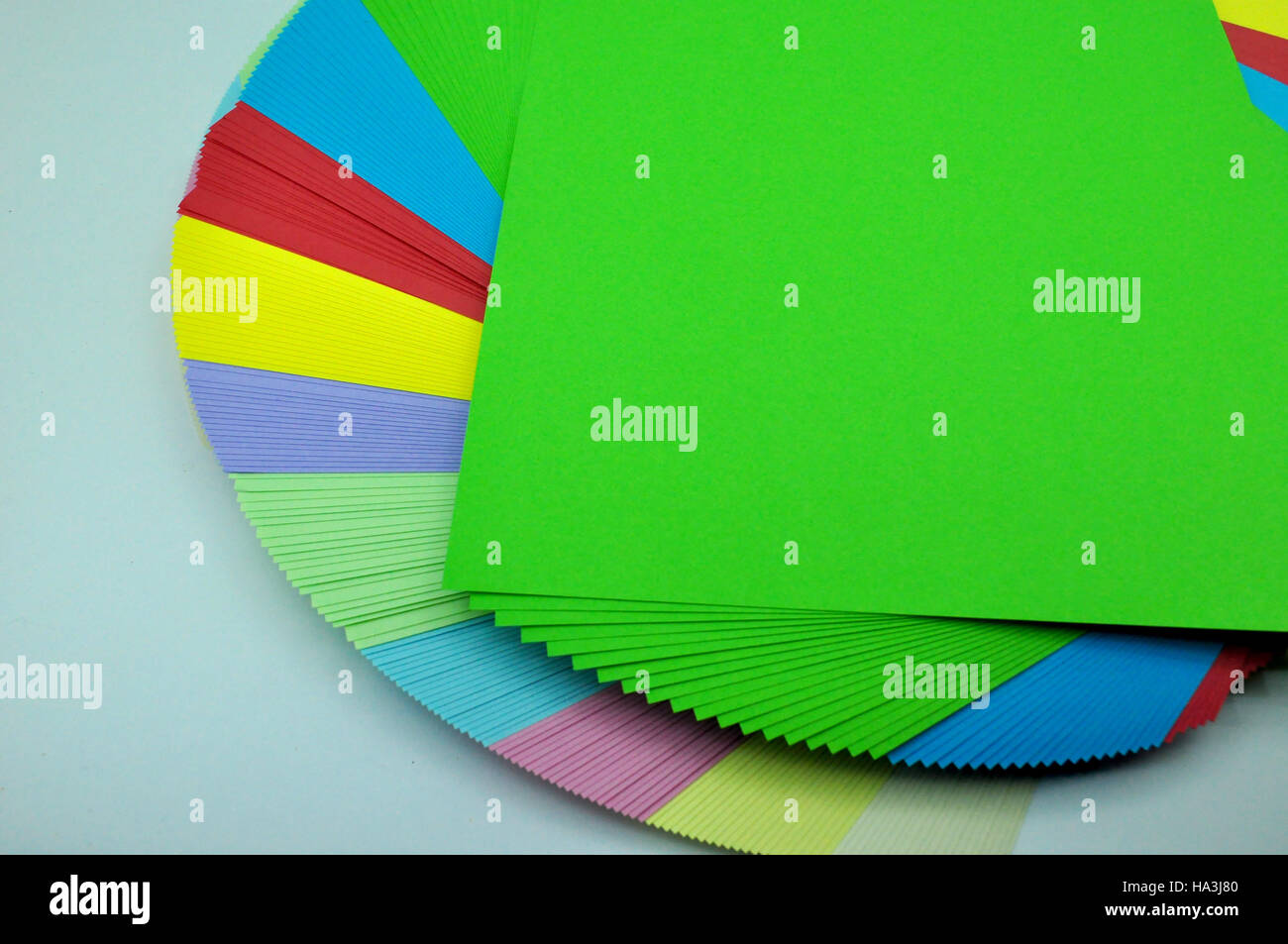 sheets of paper unfolded as deck of cards Stock Photo Alamy