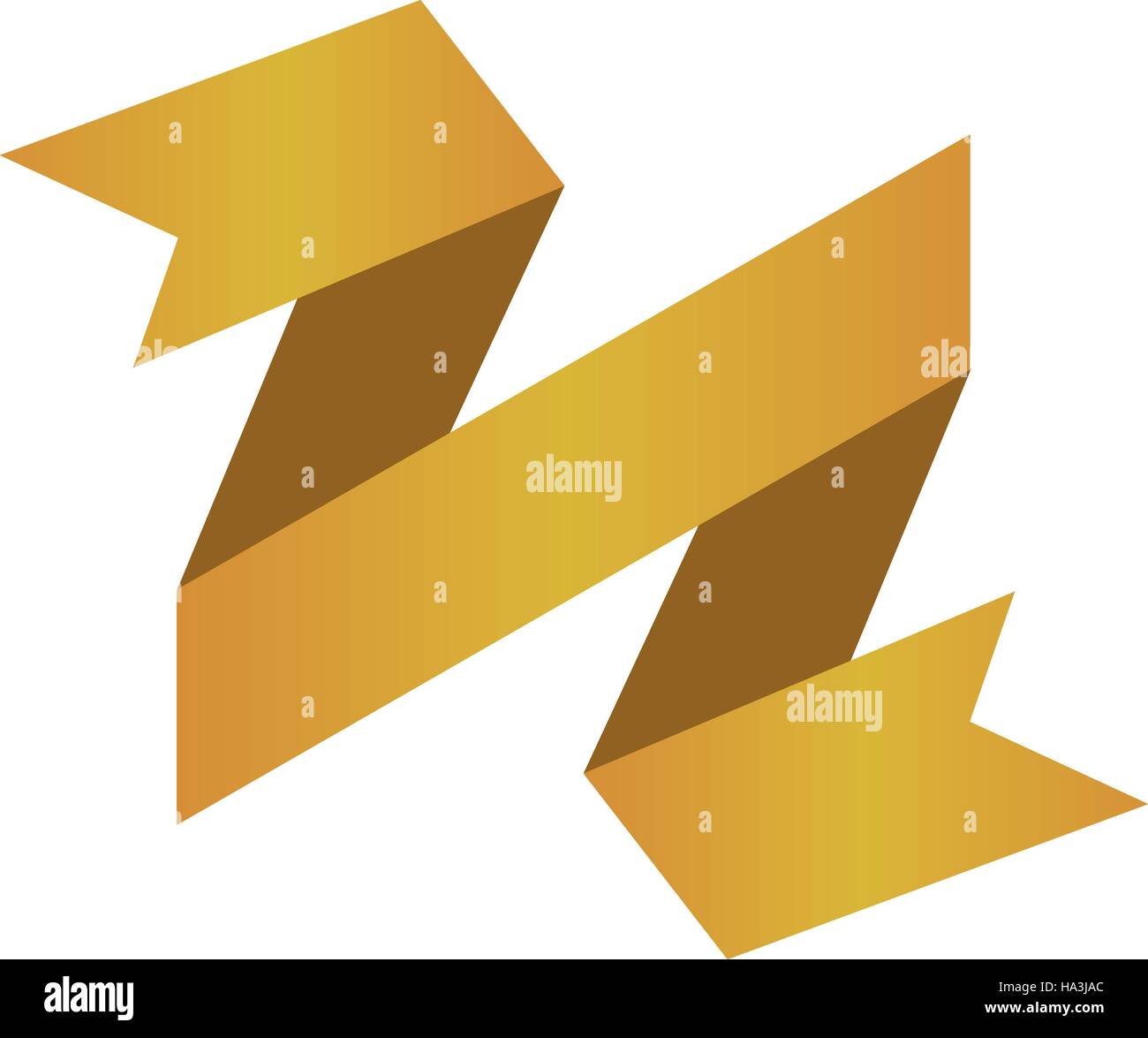 ribbon banner yellow design icon Stock Vector Image & Art - Alamy
