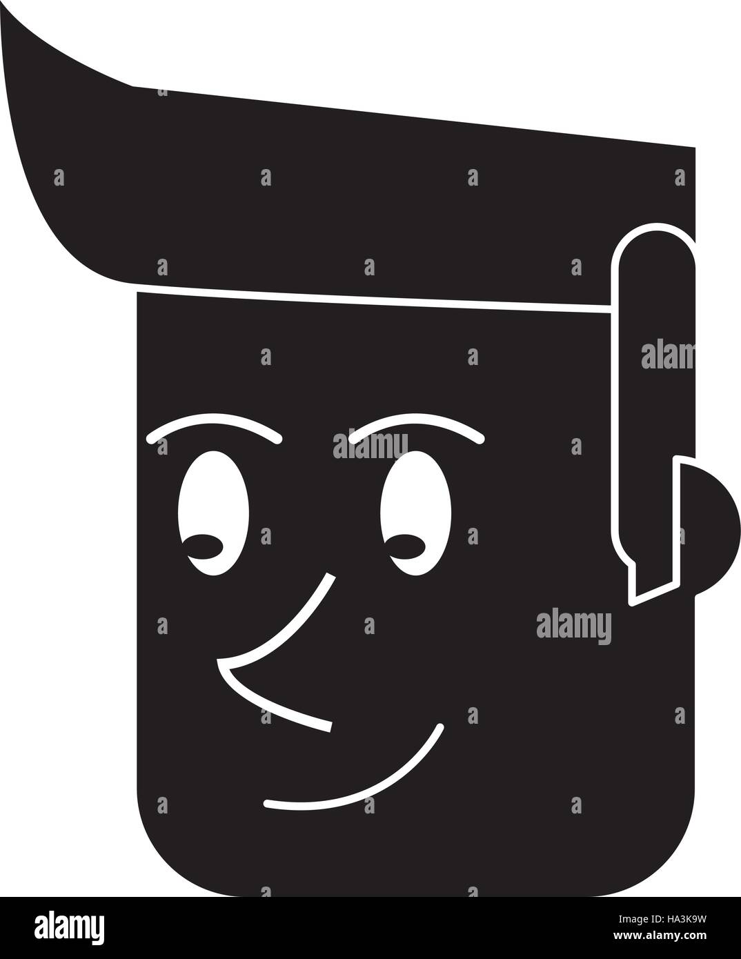 silhouette face man smiling design Stock Vector Image & Art - Alamy