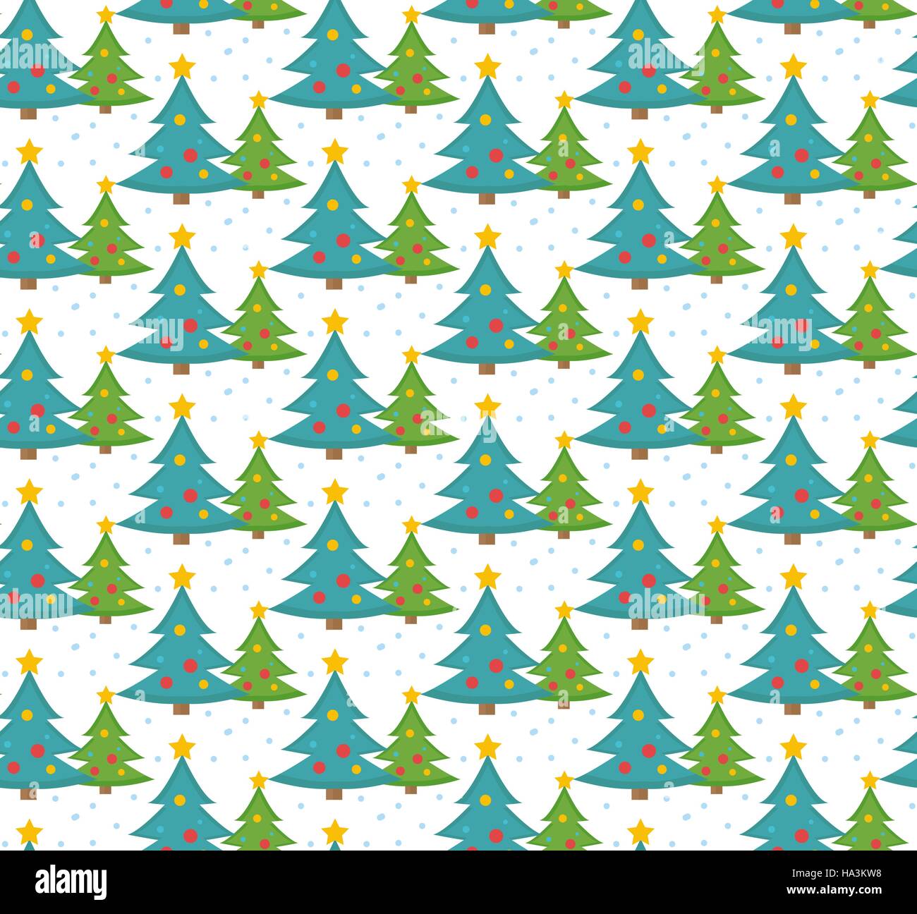 Christmas tree seamless pattern, endless background, texture. New Year s backdrop. Vector illustration Stock Vector