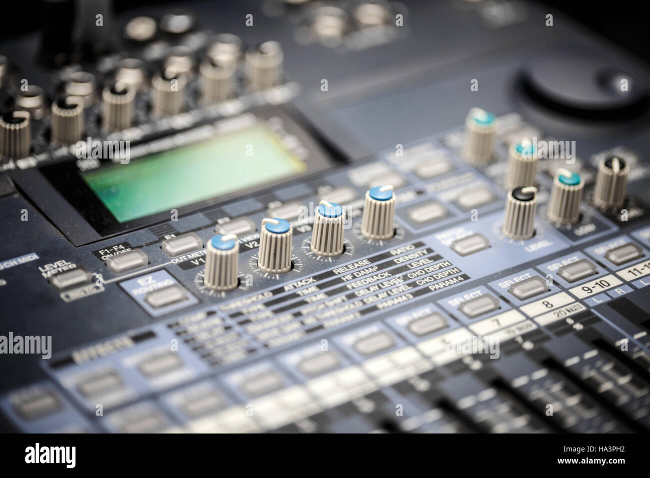Sound music mixer control panel Stock Photo