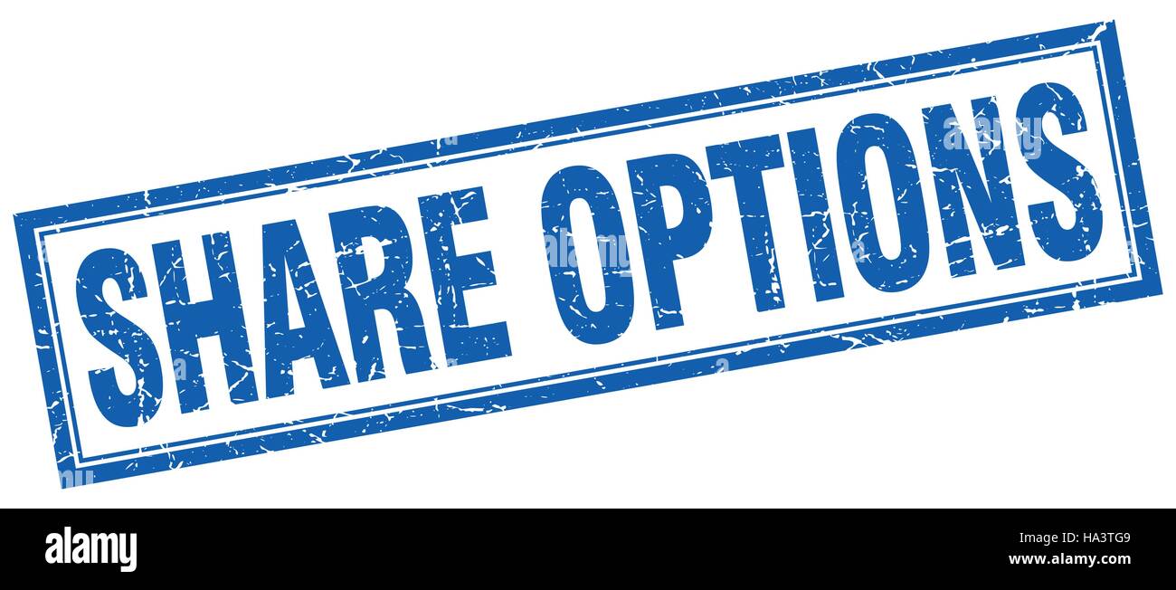 share options square stamp Stock Vector