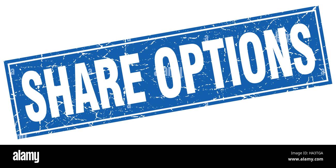 share options square stamp Stock Vector
