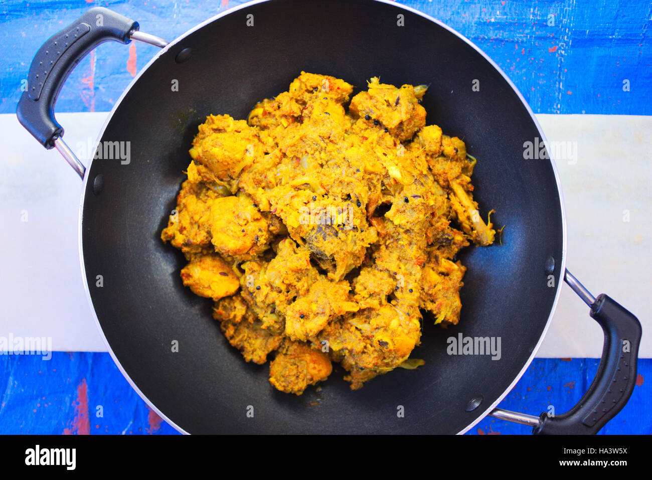 Dry Chicken Curry Stock Photo