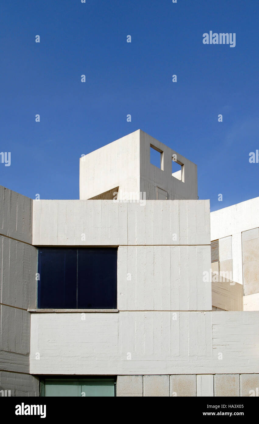 Joan Miró Foundation building, Fundacio, by Catalan rationalist architect Josep Lluís Sert, Barcelona, Catalonia, Spain Stock Photo
