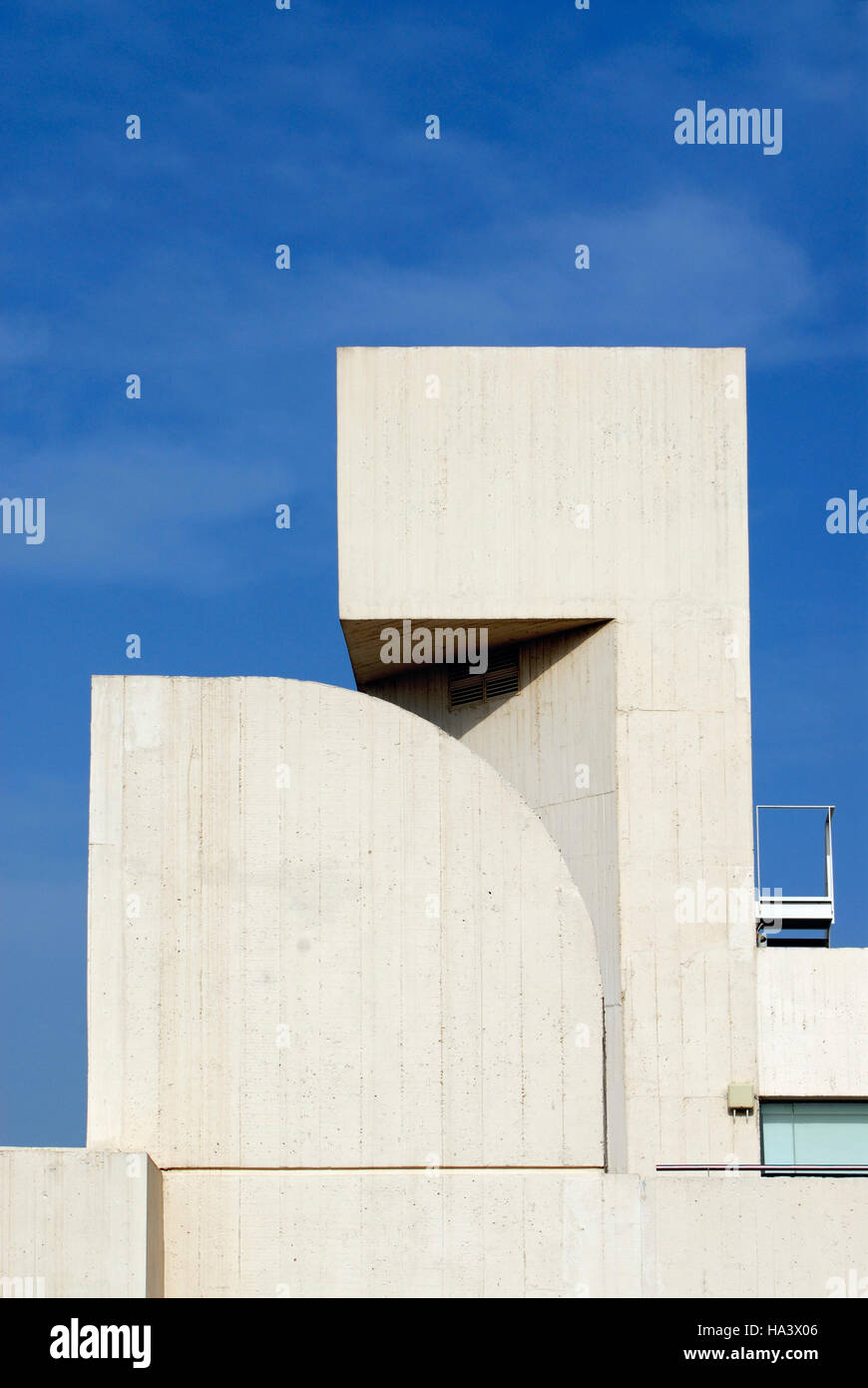 Architectural detail on Joan Miro Foundation building, Fundacio, by Catalan rationalist architect Josep Lluís Sert, Barcelona Stock Photo