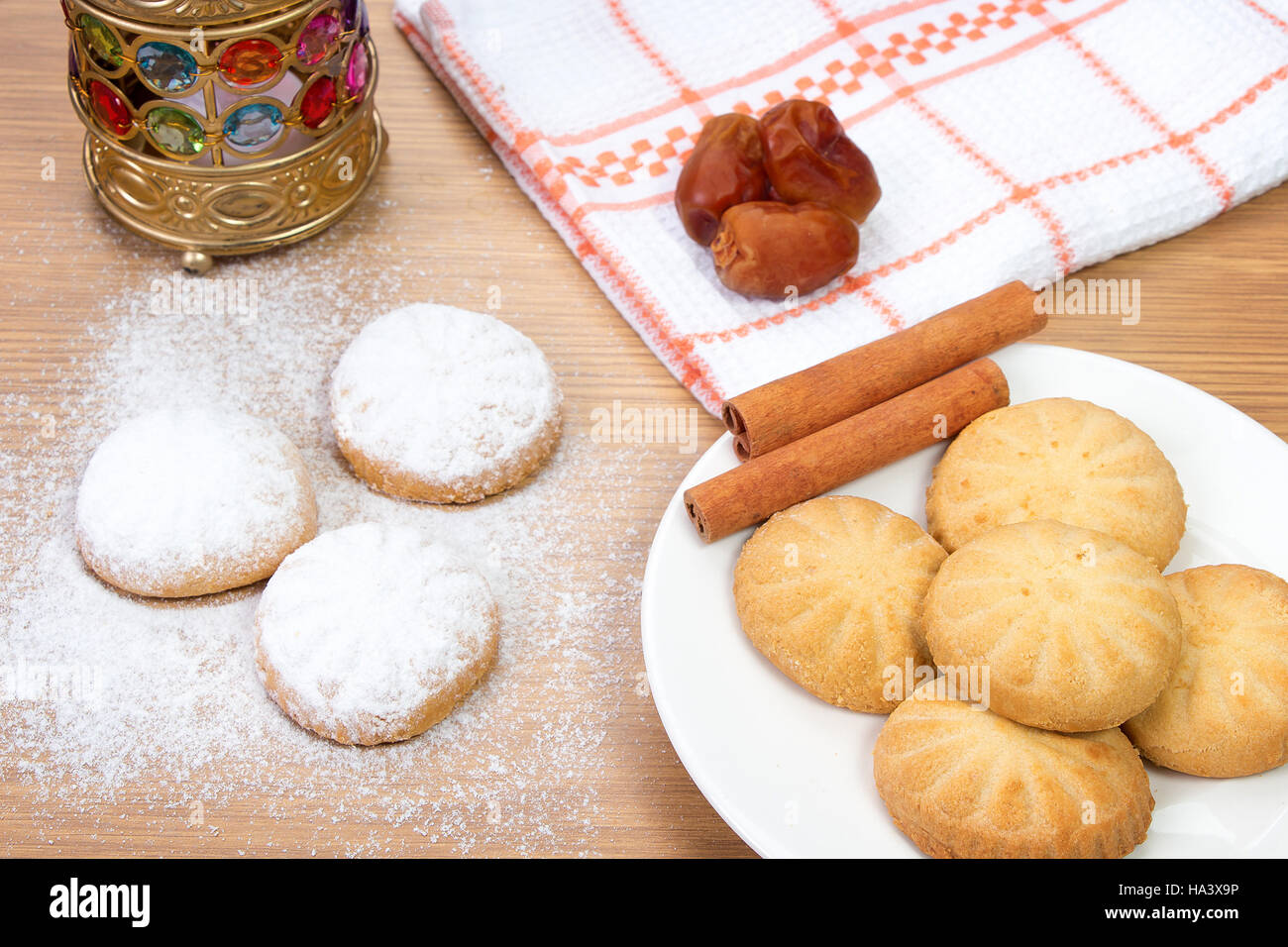 Eid El Fitr Cookies Dates , Lantern , and Kaak El Eid Stock Photo Alamy