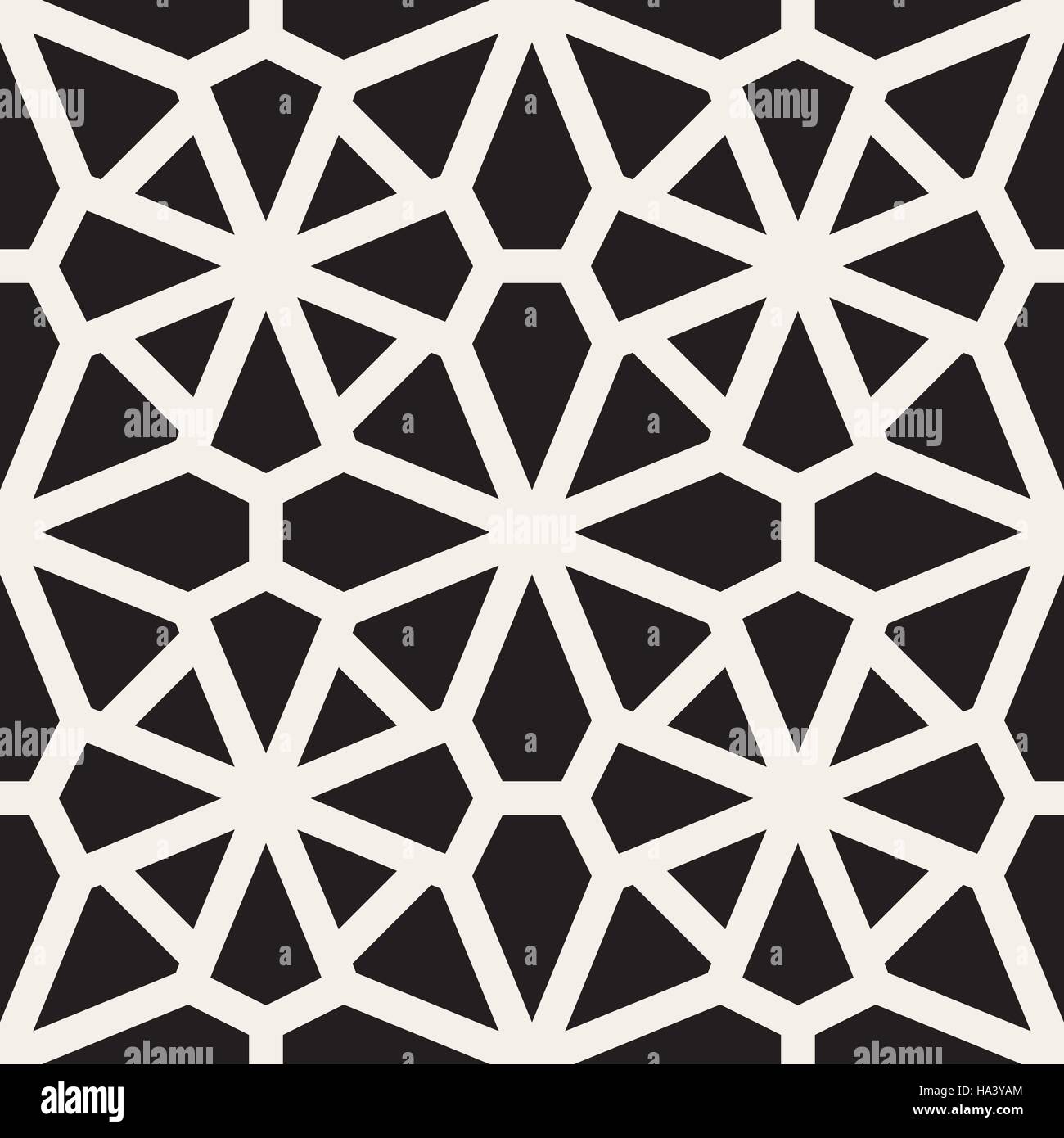 Vector Seamless Black and White Mosaic Lace Pattern Stock Vector Image ...