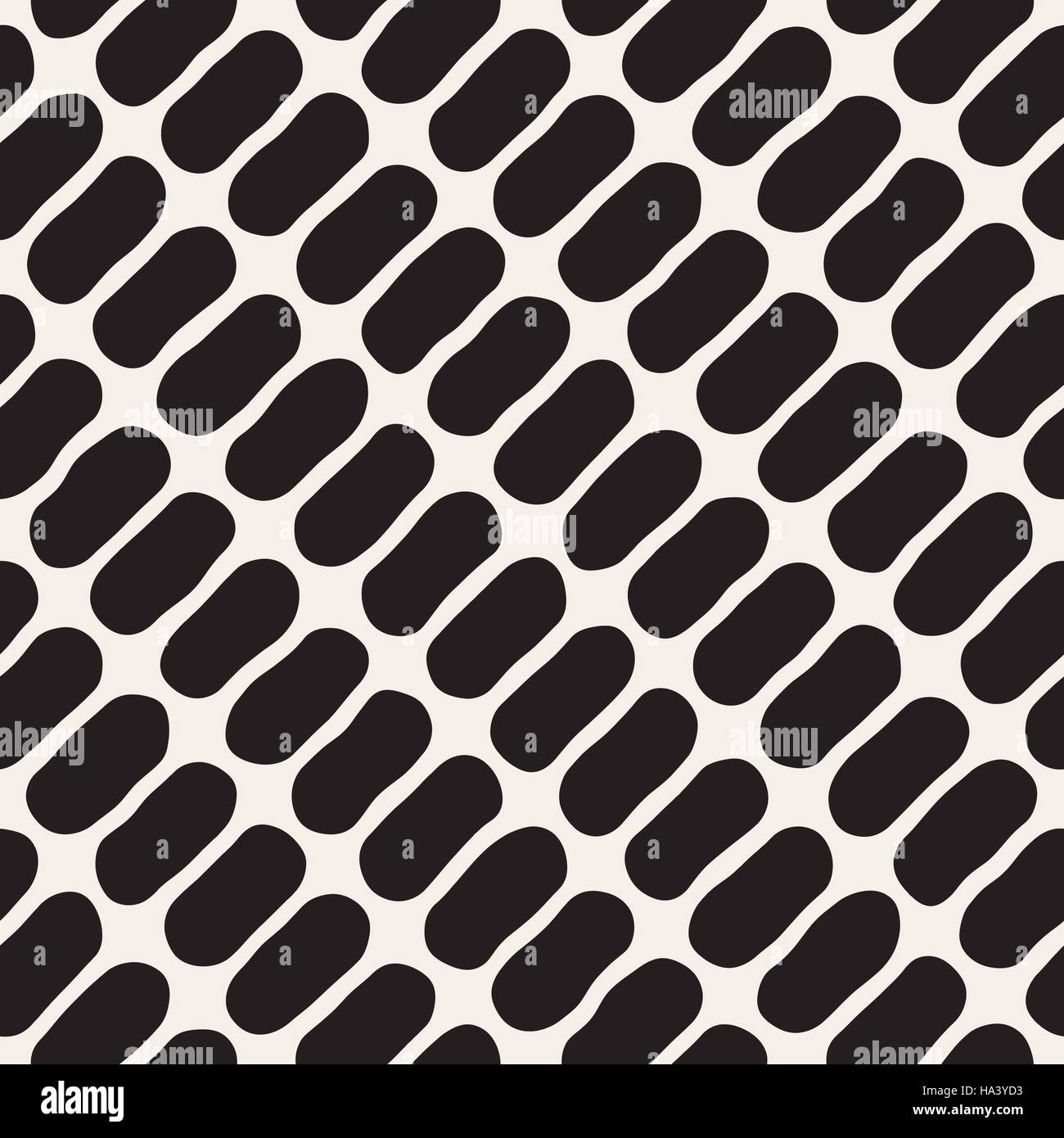 Vector Seamless Black And White Jumble Circles Pattern Stock Vector ...