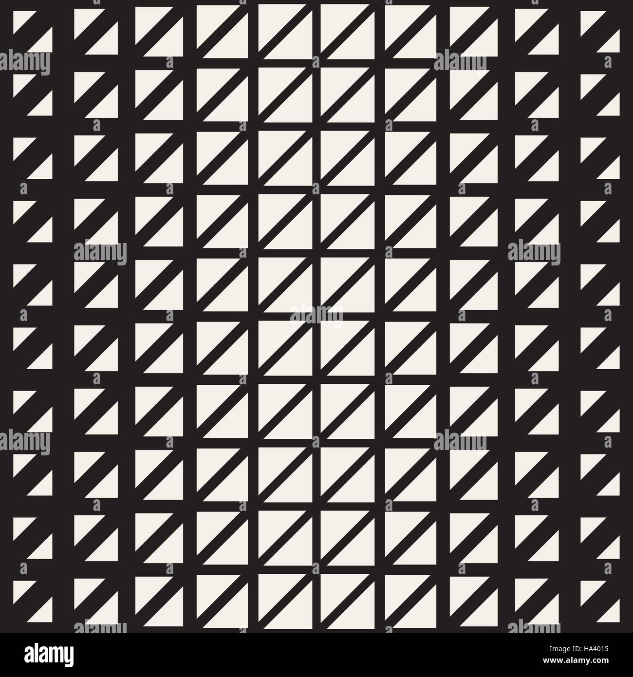 Vector Seamless Black And White Triangle Halftone Grid Geometric ...