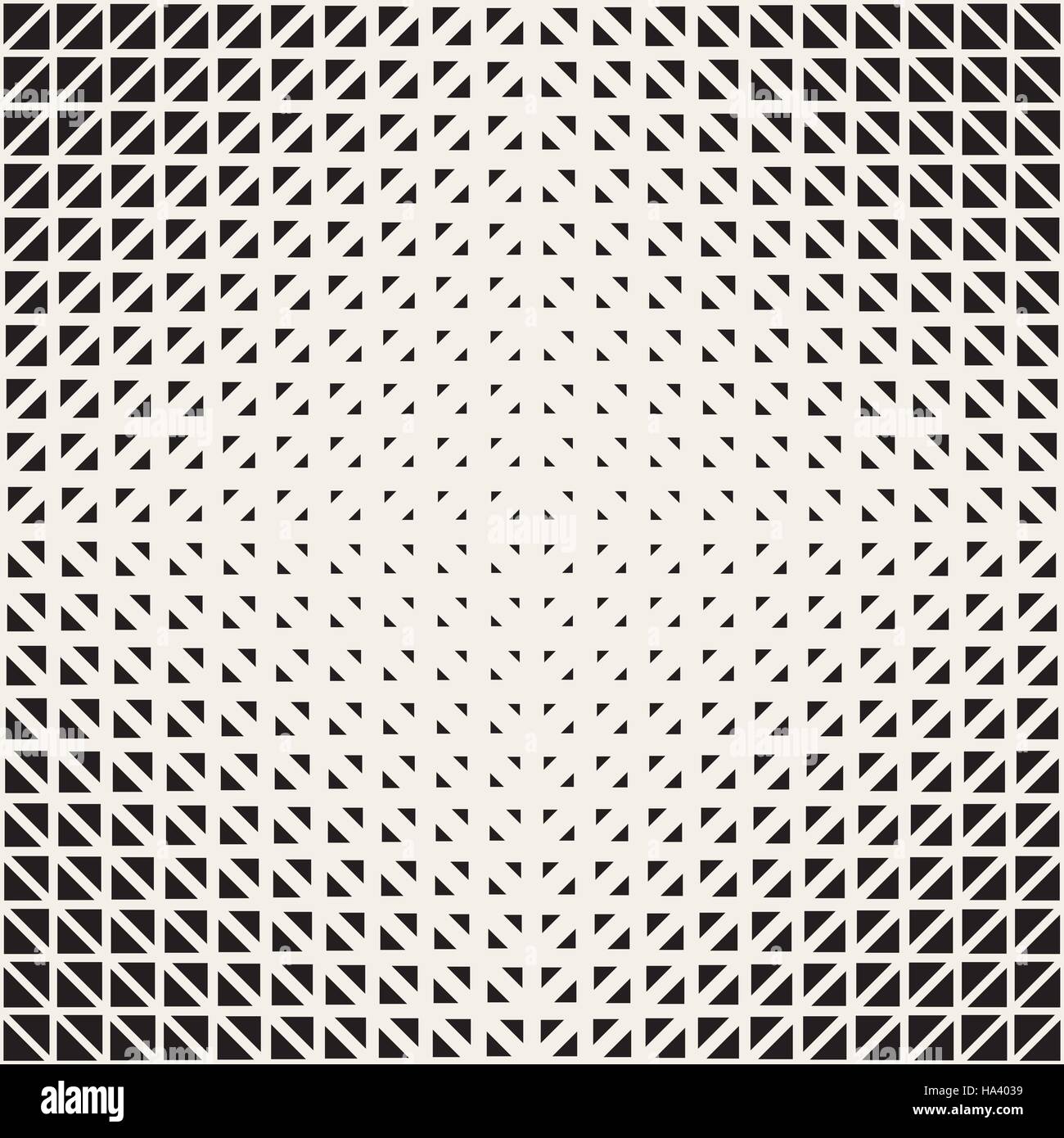 Vector Seamless Black And White Triangle Halftone Grid Geometric ...