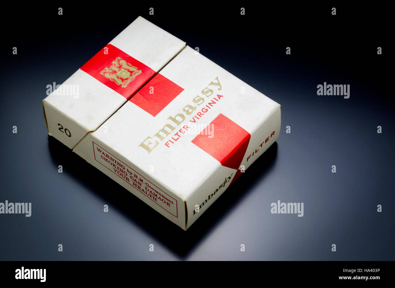 Packet of 20 Embassy Cigarettes Stock Photo Alamy
