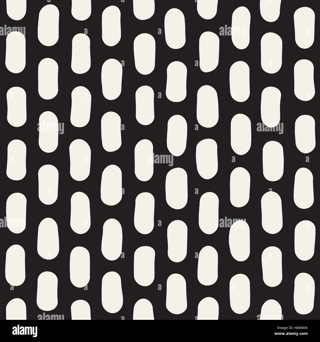 Vector Seamless Black And White Jumble Circles Pattern Stock Vector ...