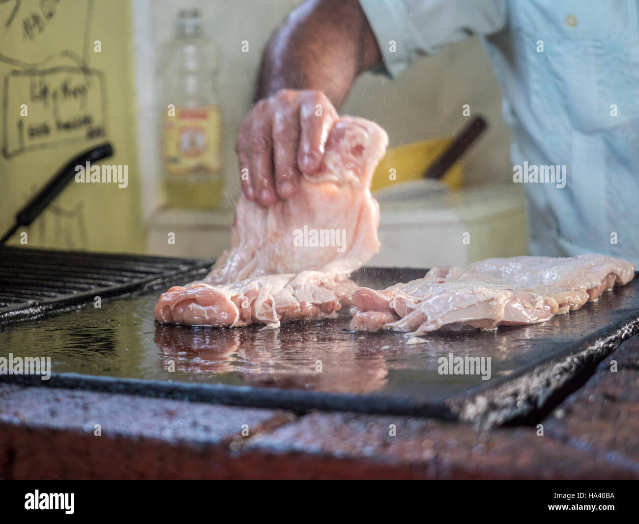 Cuba kitchen food Creole streetfood Stock Photo