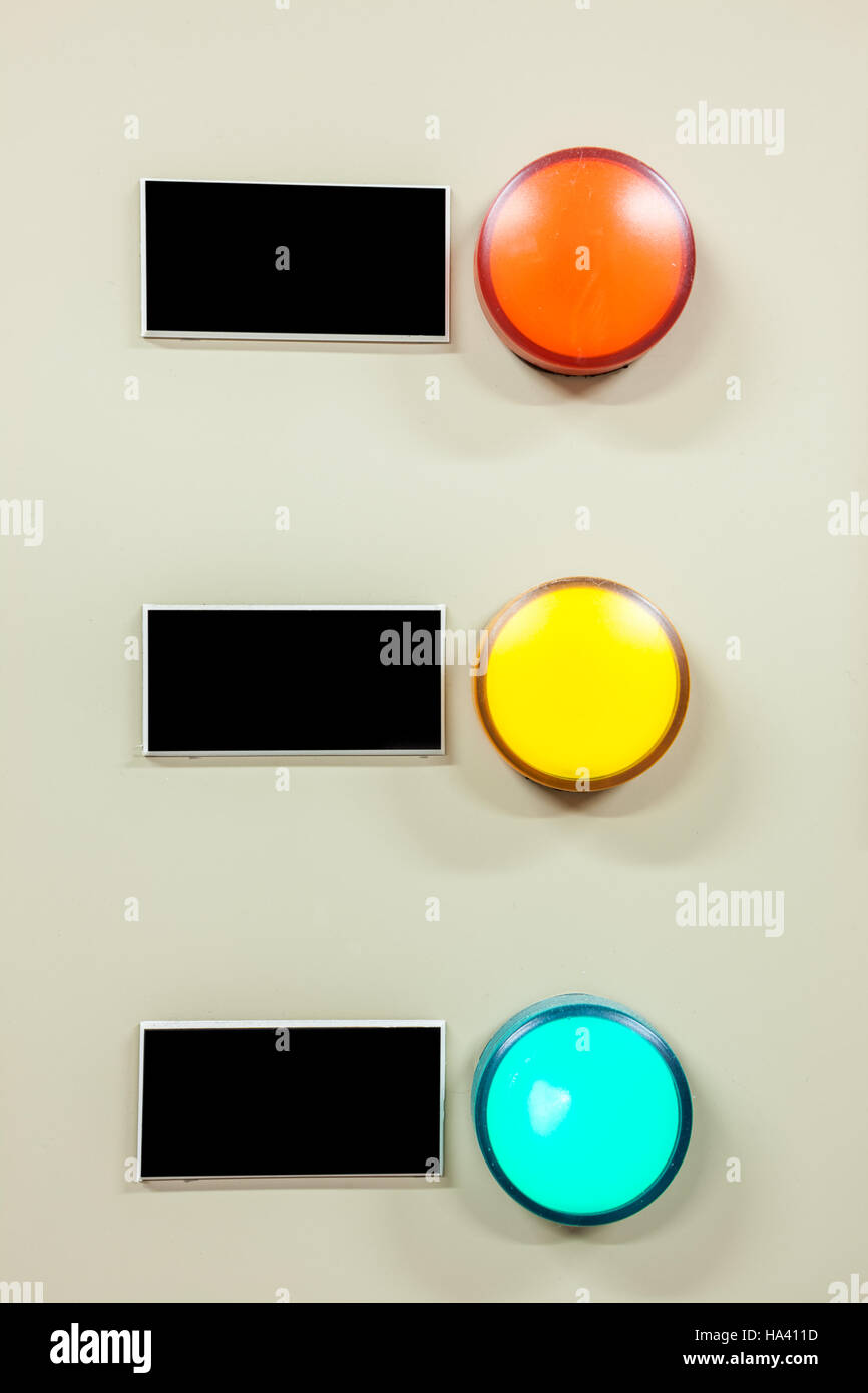 electric board with switches and measurement and indicators Stock Photo Alamy