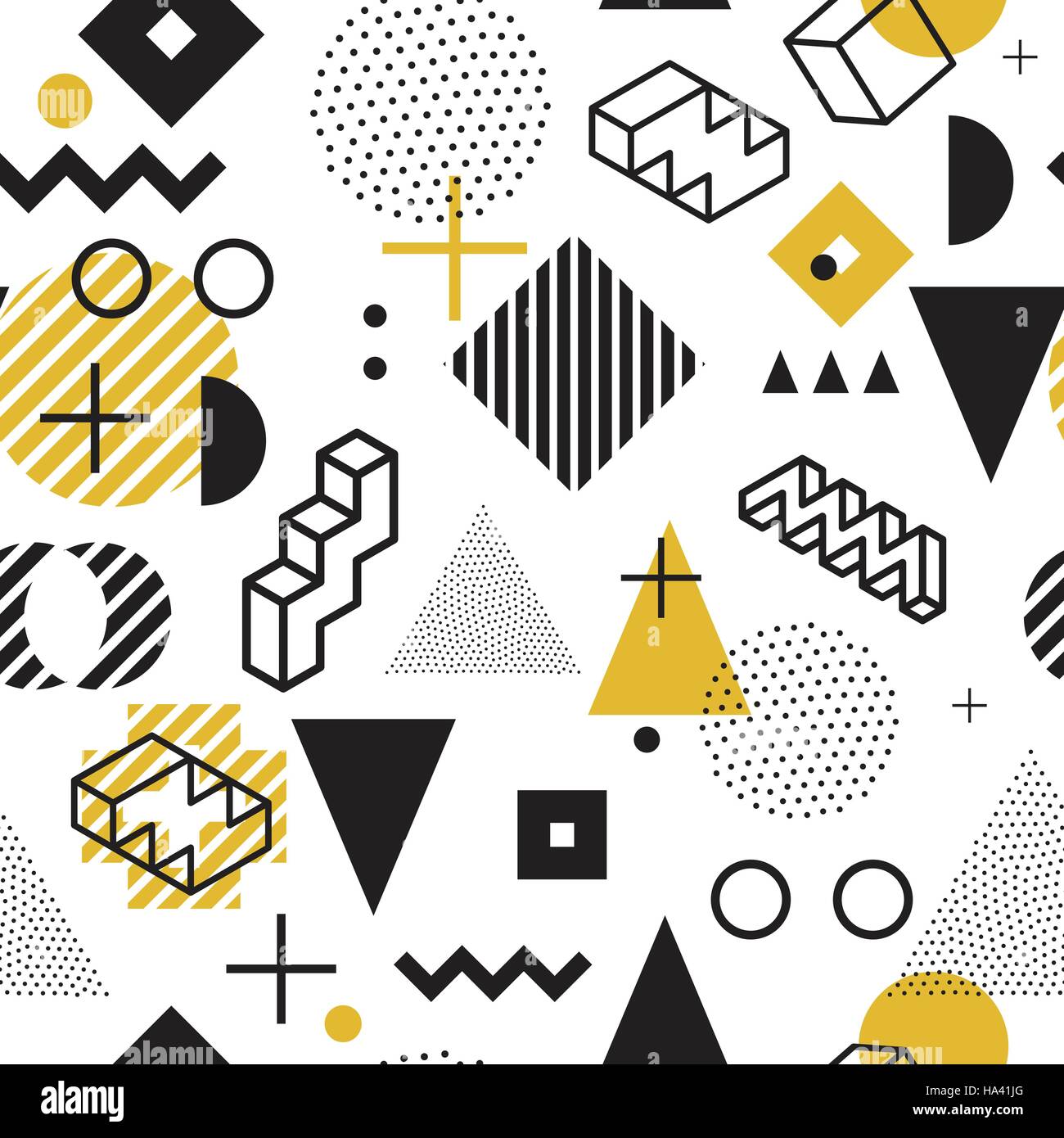 80s retro seamless pattern. 1990 background style. Mathematical pattern ...