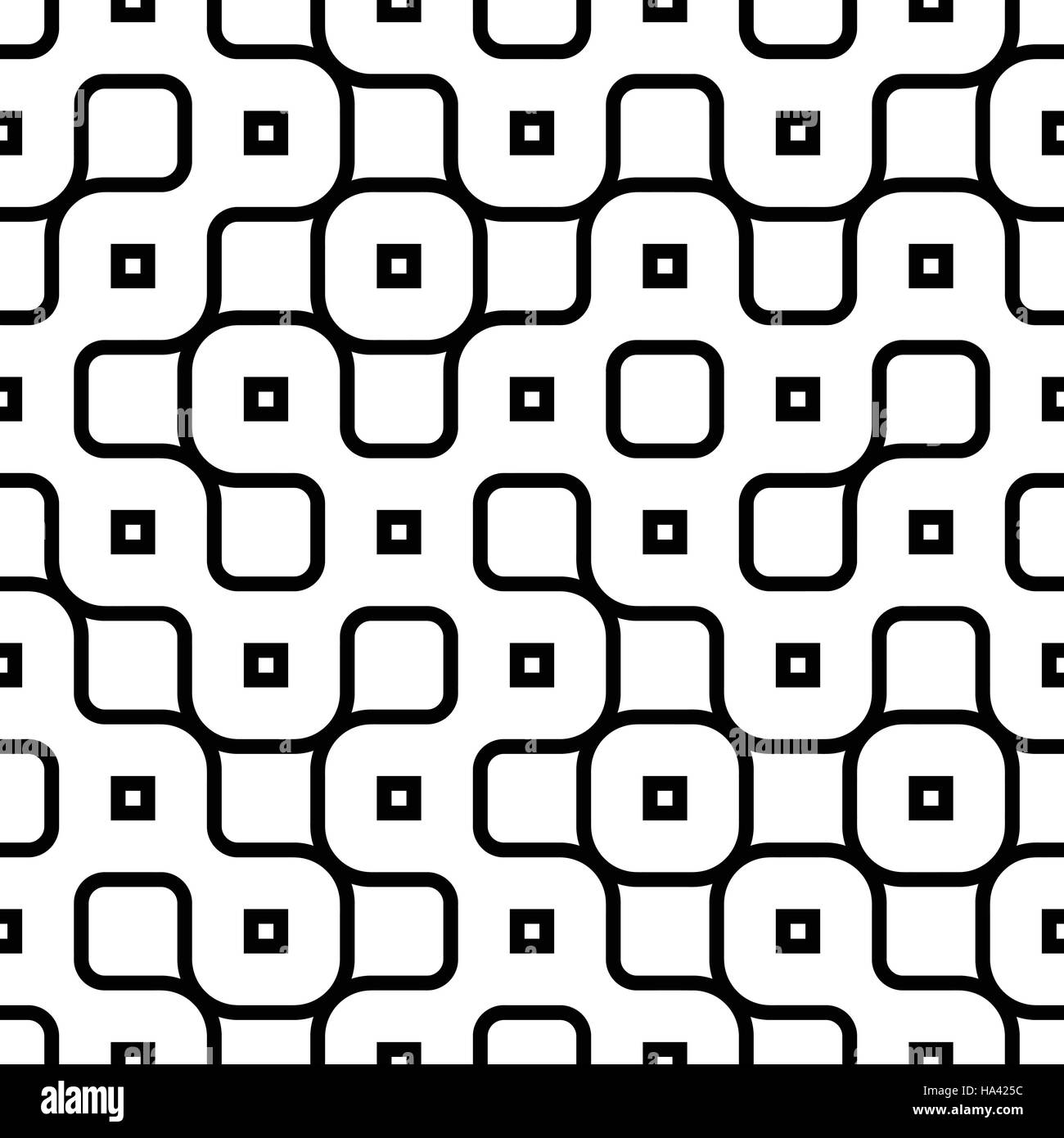 Seamless net texture pattern with black squares on white