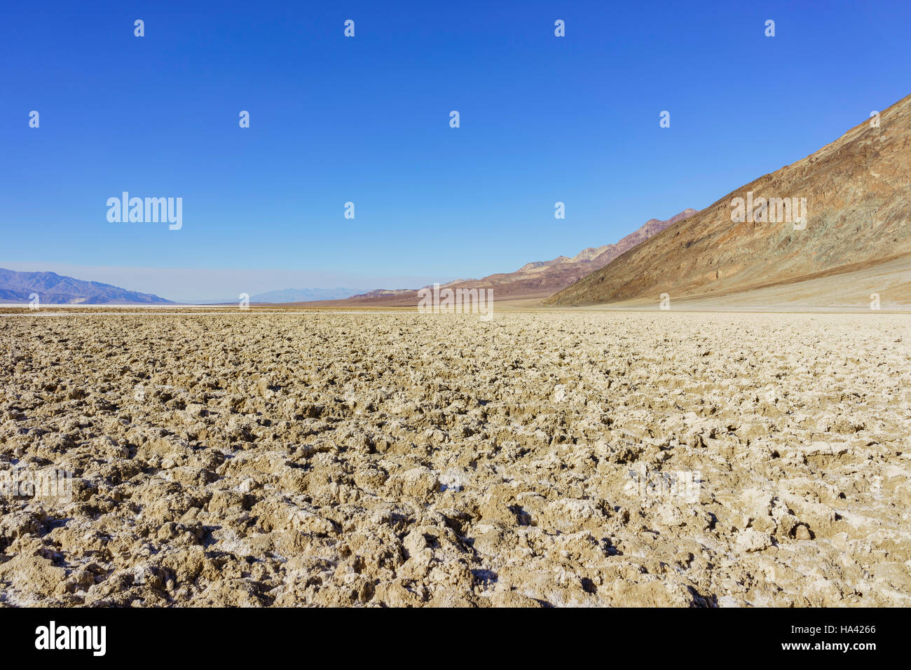 Beautiful landscape around Badwater Basin, Death Valley National Park, California Stock Photo