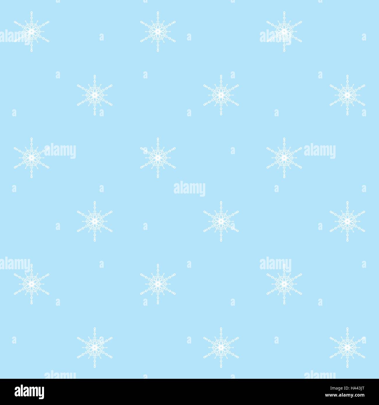 Christmas seamless pattern with snowflakes on a light blue background ...