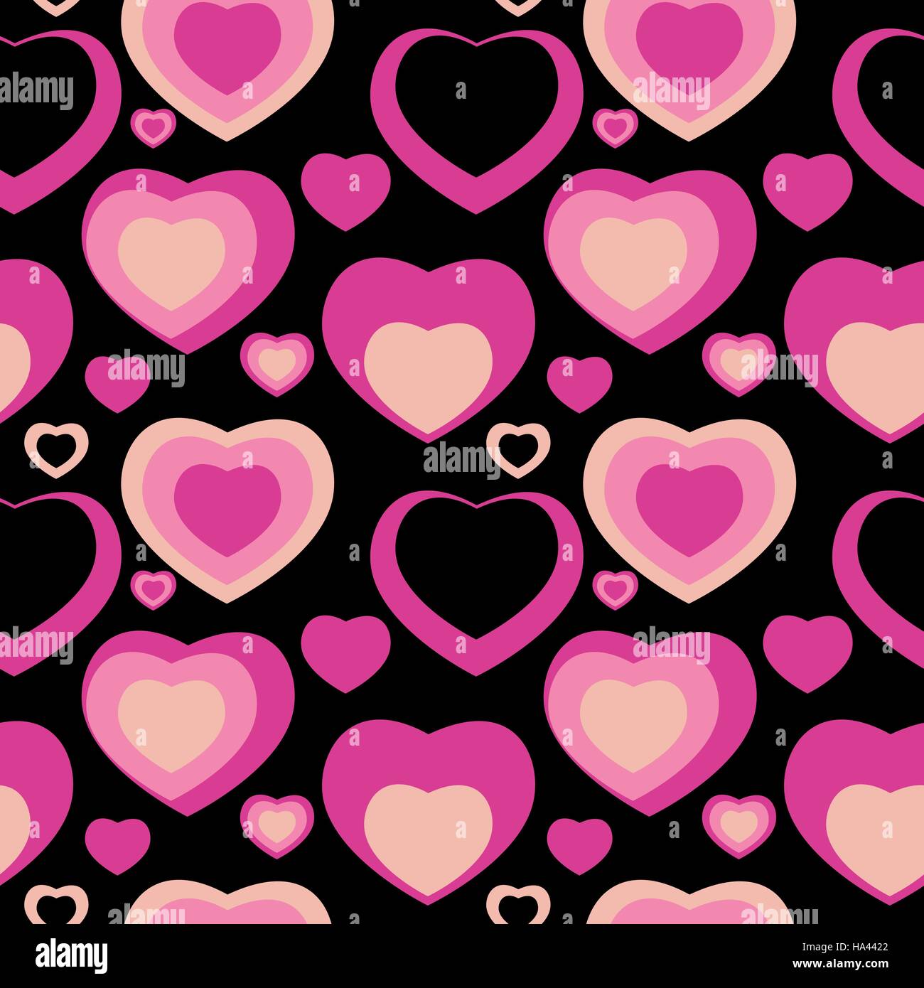 Heart Love Seamless Pattern Background Vector Illustration Stock Vector ...