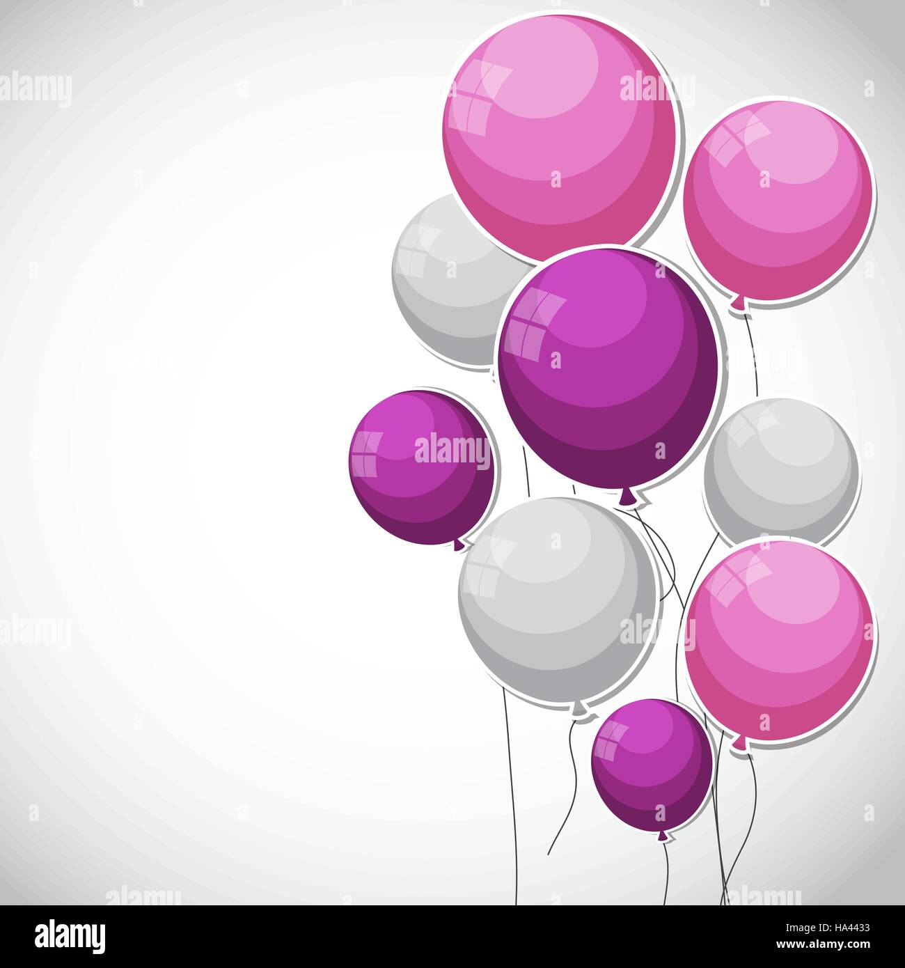 Color Glossy Balloons Background Vector Illustration Stock Vector Image ...