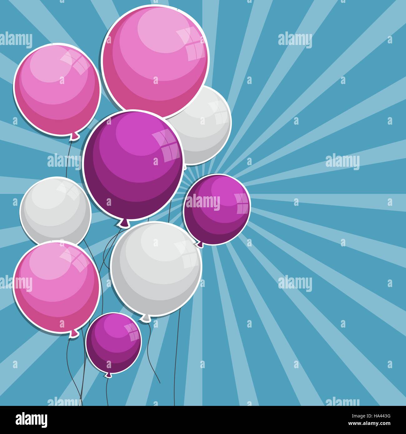 Color Glossy Balloons Background Vector Illustration Stock Vector Image ...