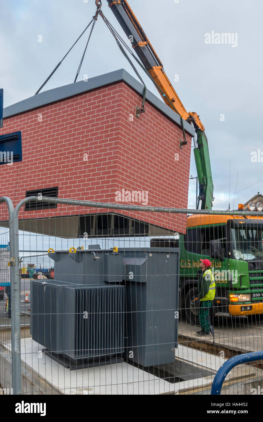 Prefabricated secure housing for an electrical transformer GRP