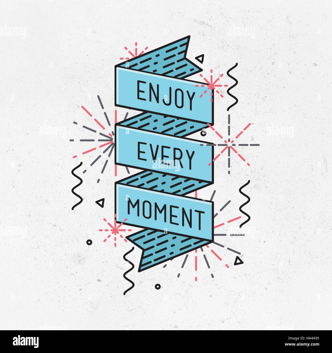 Enjoy every moment Inspirational illustration, motivational quotes Stock  Photo - Alamy