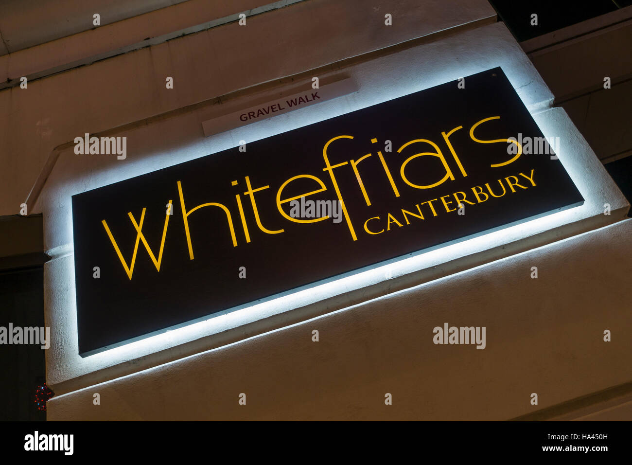 Whitefriars Shopping Centre Precinct Sign Canterbury Kent UK Stock Photo