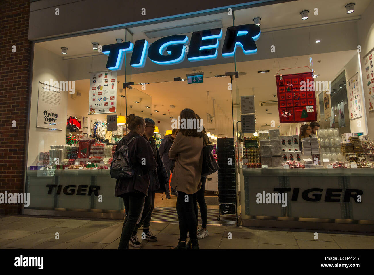 Tiger Store  Christmas Whitefriars Shopping Centre Canterbury Stock Photo