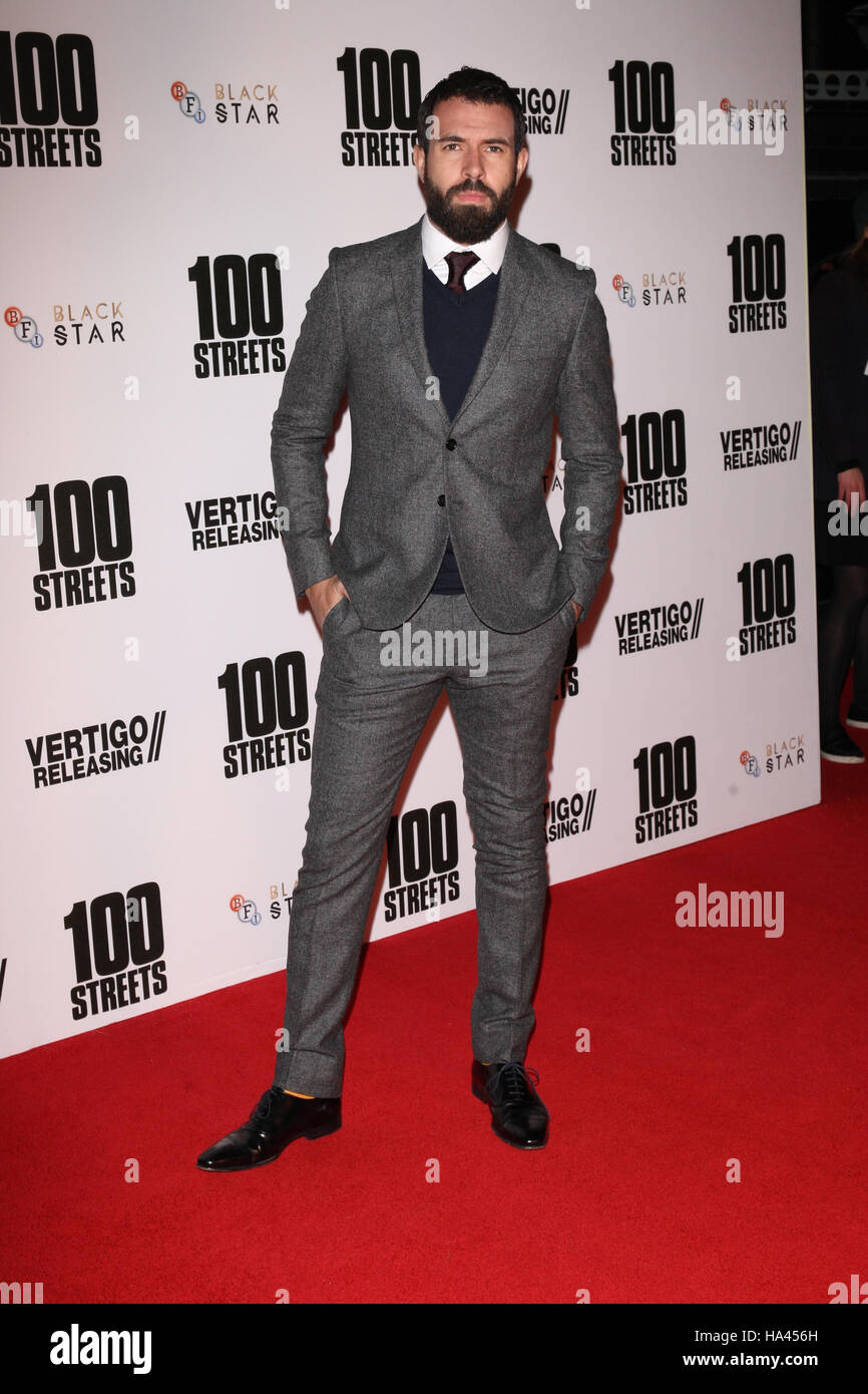 Tom Cullen attends the 100 Streets film premiere at the BFI in London, UK - 08 Nov 2016 Stock Photo