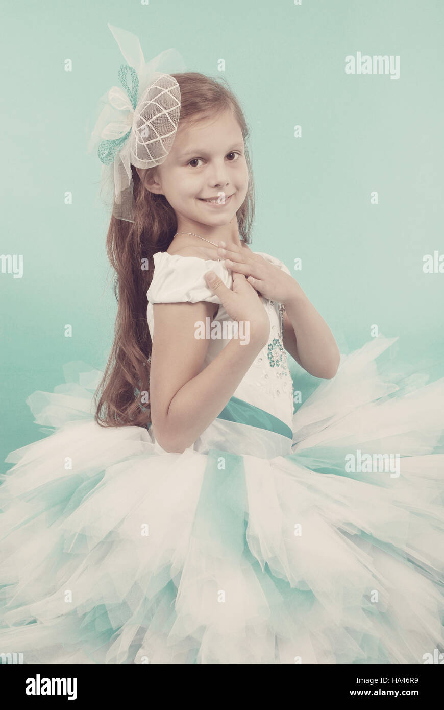 Beautiful happy smiling young girl vintage effect Stock Photo - Alamy