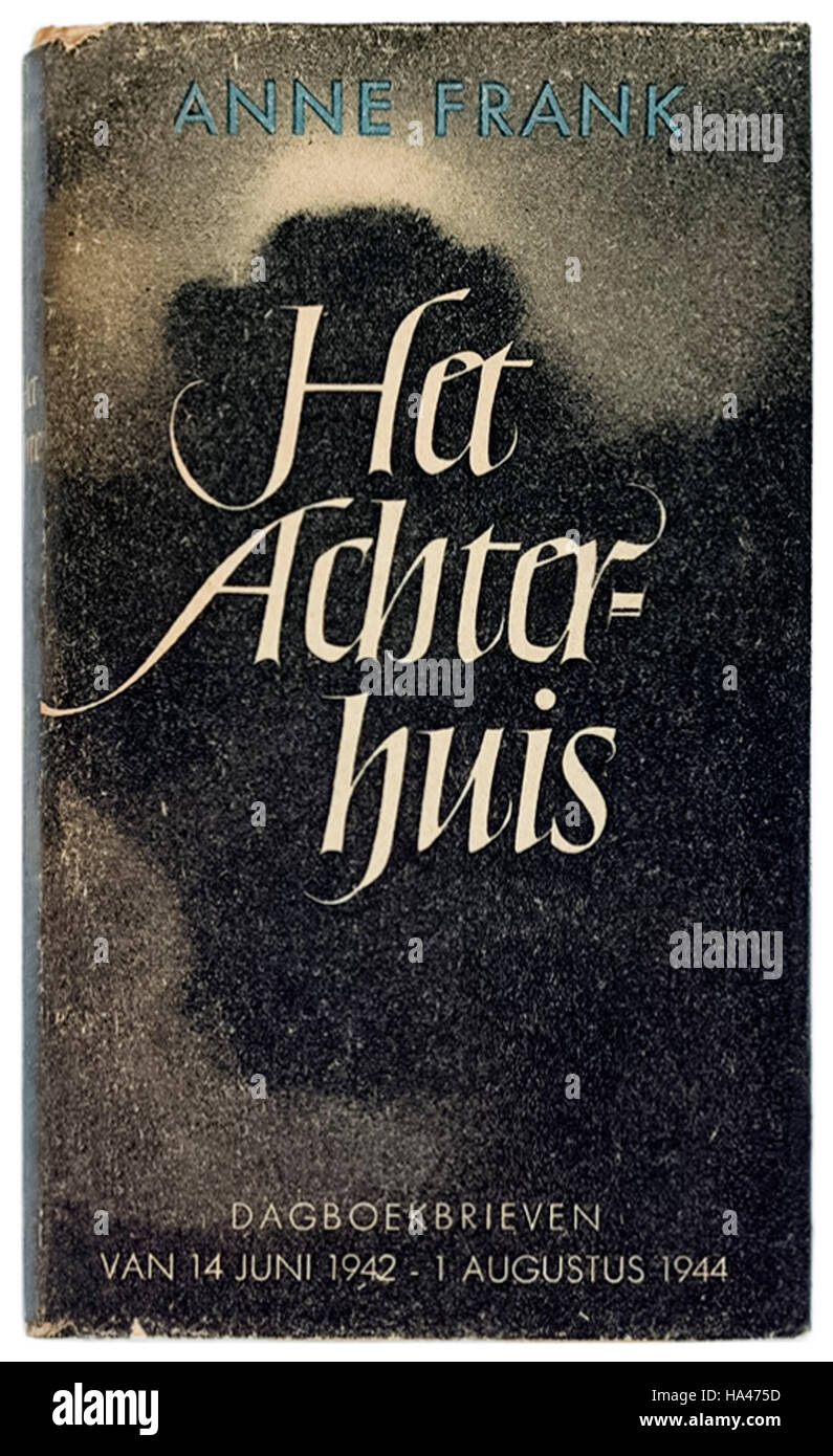 ‘Het Achterhuis. Dagboekbrieven 14 Juni 1942 - 1 Augustus 1944’ (The Annex: Diary Notes 14 June 1942 - 1 August 1944) also know as ‘The Diary of a Young Girl ‘ by Anne Frank (1929-1945) published in 1947. See description for more information. Stock Photo